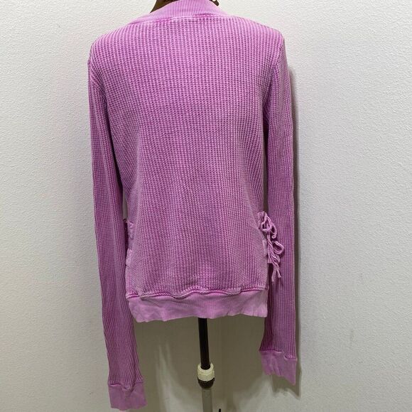 Free People Cropped Interlaken Thermal Top Size Large - Picture 8 of 12